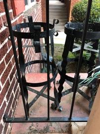 wrought iron planters