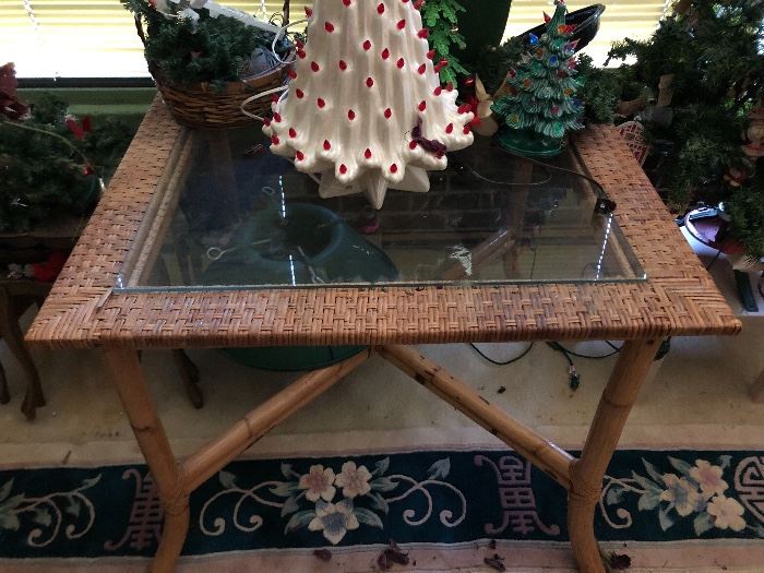 Mid Century Bamboo Table