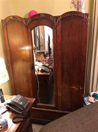 1940's wardrobe with glass