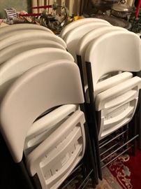 lifetime plastic folding chairs. 12 total of these chairs