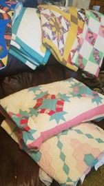 Quilts, several styles and all in great condition