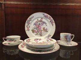 Birds & Flowers patterned Bavarian china