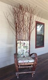 Bent willow branch chair