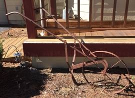 Vintage walk behind plow