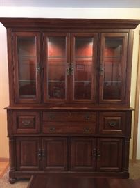 Lighted china hutch