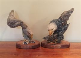 Randy Reading sculptures - "Winged Fury" and "Spirit Messenger"