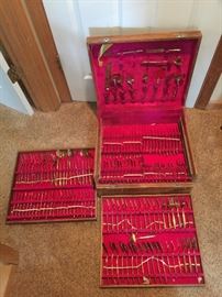 Brass silverware set