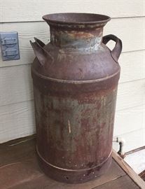 Rustic milk can