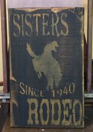 Sisters Rodeo wood plank