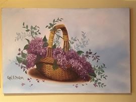 Large original floral painting