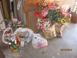 Easter decorations, silk flowers