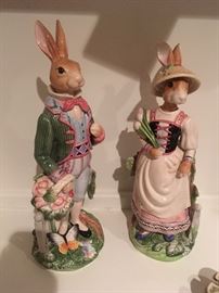 Fitz and floyd rare 12" bunnies