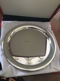 CARTIER PEWTER TRAY IN ORGINAL BOX , NO MONOGRAMS