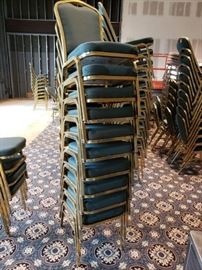 10 Green and Gold Chairs