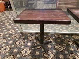 Restaurant Table Wood with Metal Base
