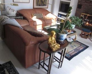 Natuzzi Leather Living Room Suite