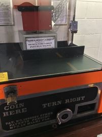 Vintage Coin Operated Nickel Digger Grab Amusement Arcade Game. Invented by William Bartlett and Patented in 1932 known as the Miami Digger!