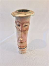 Pottery Vase, 10" H.