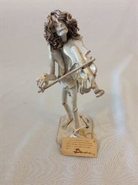 Italian Ceramic Figurine, "Violinist" by Bencini.