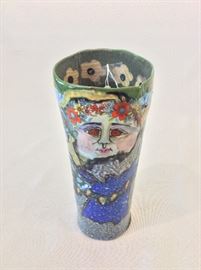 Jane Peiser Ceramic Sculpture, 8 1/2" H.