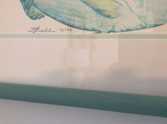 "Yellowtail Snapper" by Diane Rome Peebles, Signed and Numbered 13/100 with COA.