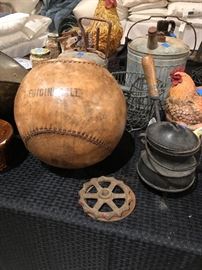Vintage Leather Medicine Ball