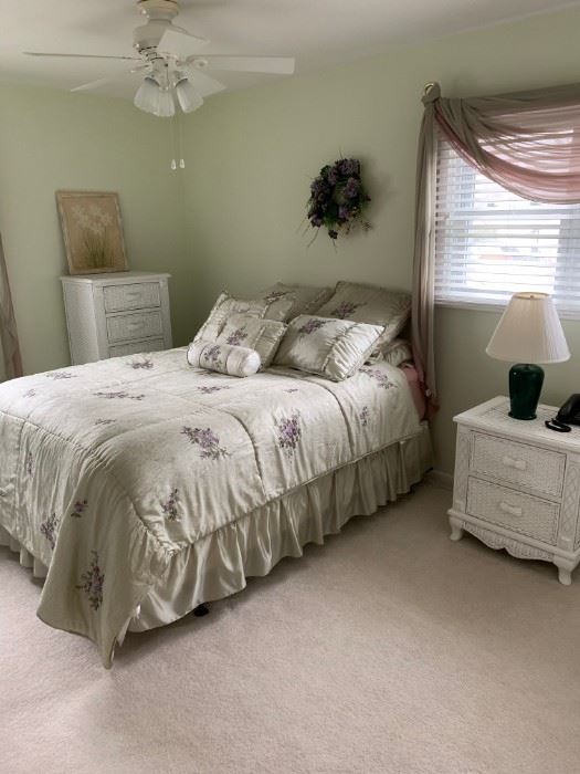 white wicker bedroom set