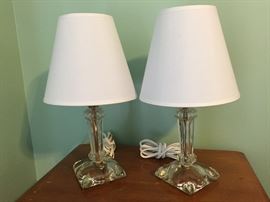 Pair of Glass Lamps