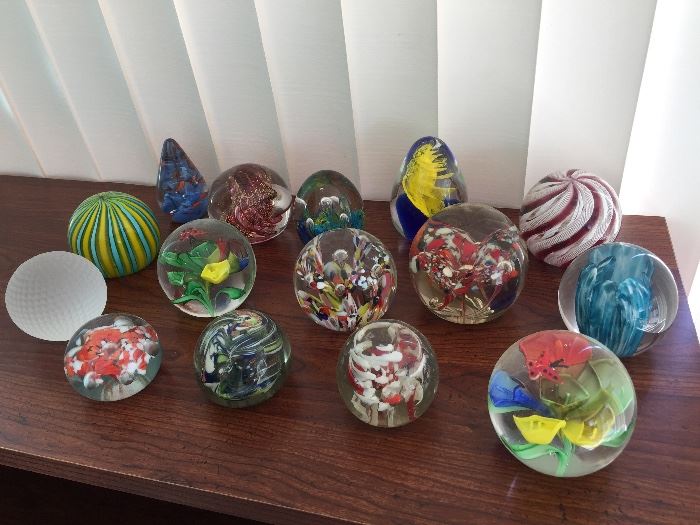 Assorted  Art Glass Paperweights