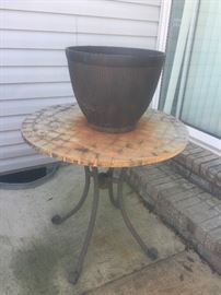 Outdoor Table and Planter
