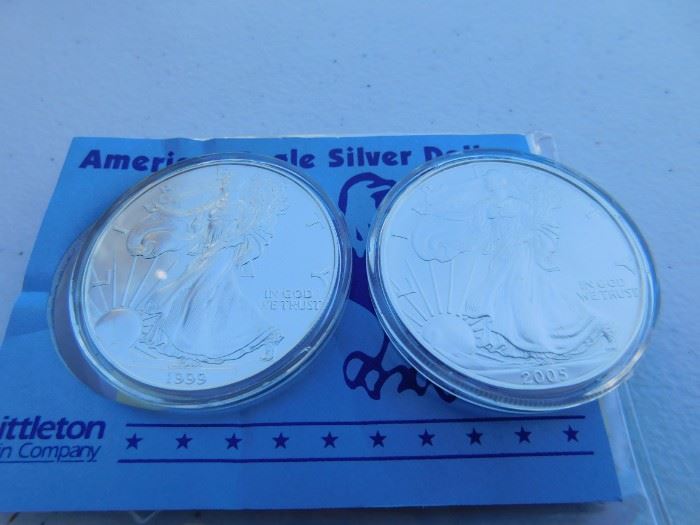 Two U.S. Silver Eagles