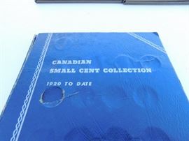 Partial Canadian Small Cent Collection