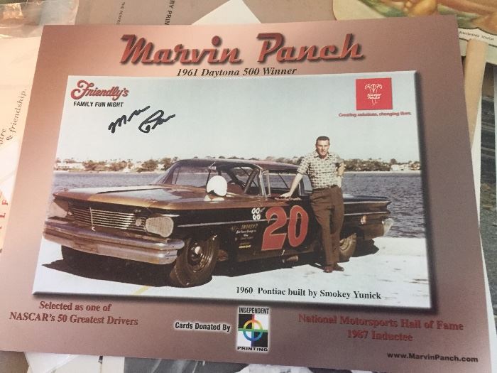 Marvin Panch Autographed Race Memorabilia  
