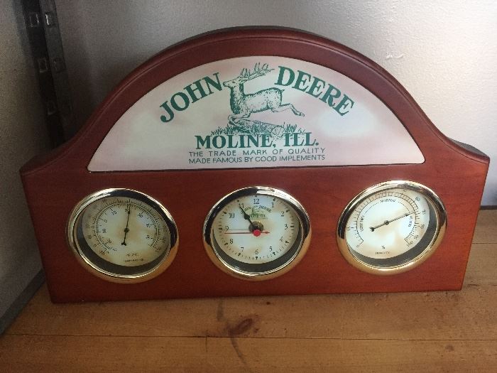 John Deere Thermometer/Clock/Hygrometer