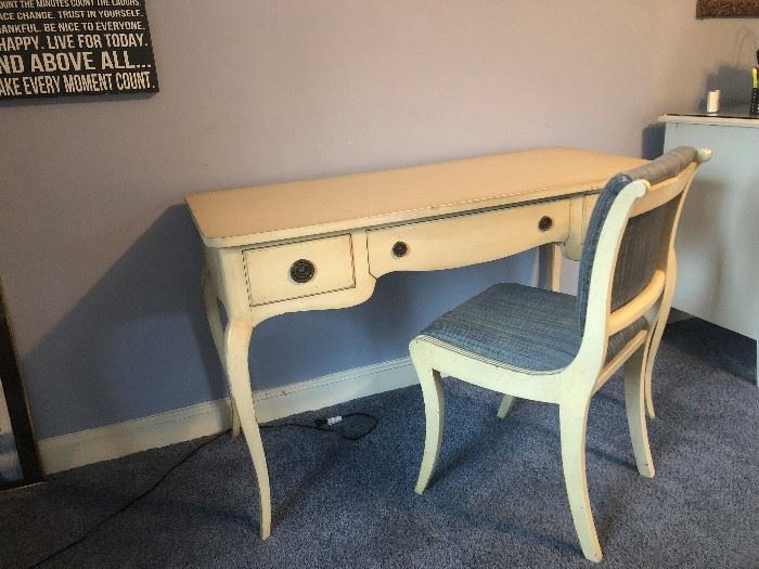 FRENCH PROVINCIAL DESK AND CHAIR