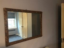 LARGE GOLD LEAF MIRROR