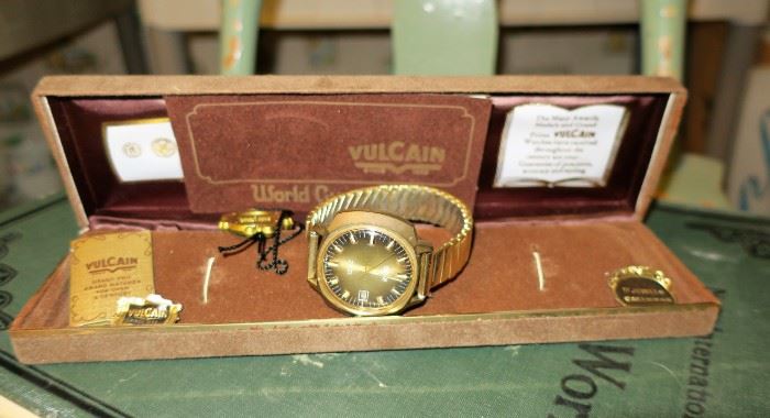 Vulcain watch with box & papers