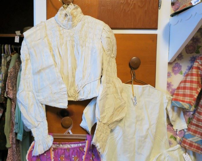 Antique blouse with cummerbund. 