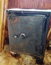 Antique safe with combination