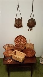Woven Baskets, Ceramic Wallhangings
