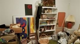 Art, Frames, & Bookcase