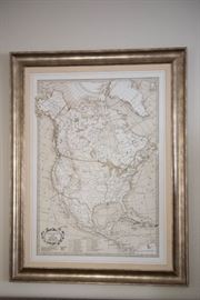 Gold Framed World Map 59x31