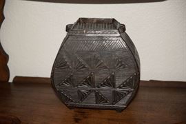 Wood Carved Canteen