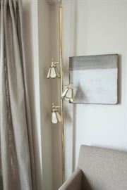 Vintage Gold 3 Light Pole Light