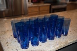Crate and Barrel Cobalt Krosno 12oz Glasses-18