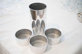 Crate and Barrel And Wine Cooler and Wine Coasters