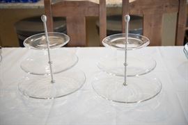 Crate and Barrel 3 Tier Glass Server