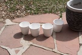 Small White Flower Pot