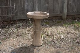 Vintage Bird Bath With Squirrels