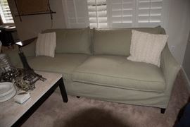 Crate and Barrel Keeley Sofa-Light Green